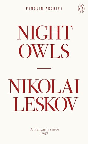 Book cover for "Night Owls" by Nikolai Leskov, red text on cream.