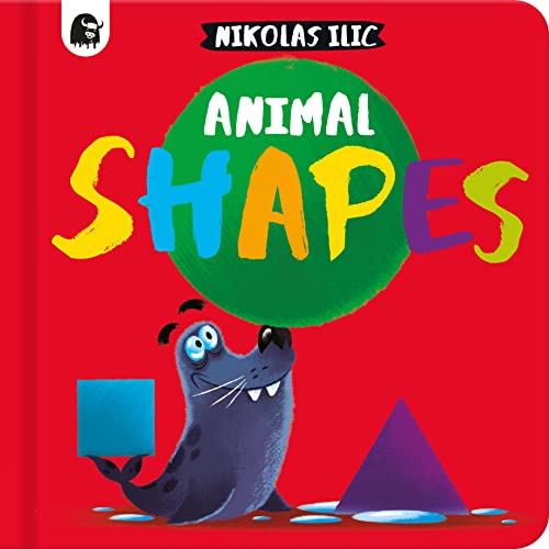 Children’s book cover, “Animal Shapes,” featuring a seal and geometric forms.