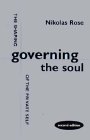 Book cover for Governing the Soul by Nikolas Rose on a grey background.