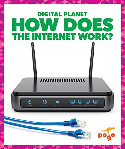 Book cover: "How Does the Internet Work?" with router and cables.