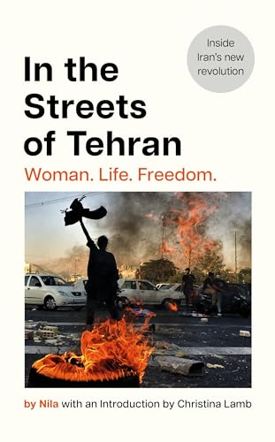 Book cover depicting a protest with fire and a raised garment.