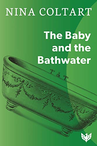 Book cover with green background and illustration of a vintage bathtub.