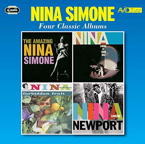 Nina Simone four-album CD set cover featuring portraits and album art.