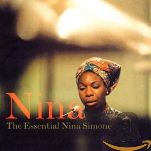 Nina Simone portrait album cover, with her name in red lettering.