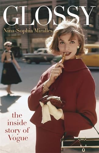 Book cover: woman in red coat smoking, city street background.