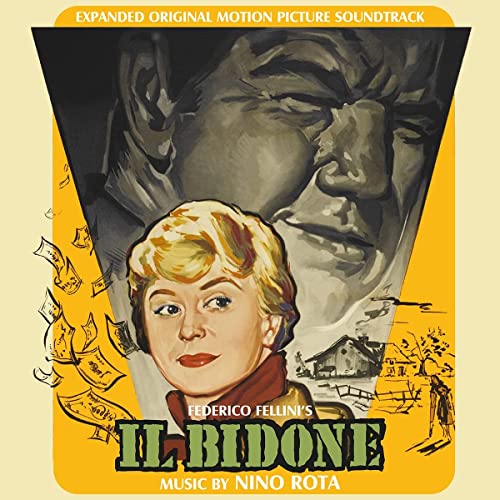 CD cover for Nino Rota’s “Il Bidone” soundtrack, featuring film characters.