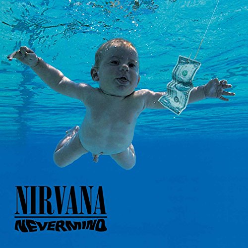 Underwater baby reaching for money, album cover for Nirvana’s Nevermind.