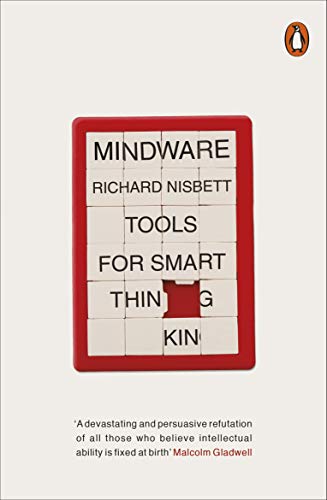 Book cover for "Mindware" by Richard Nisbett, with block letters and a red border.