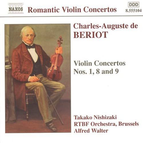 CD cover featuring a portrait of composer Charles-Auguste de Bériot with a violin.