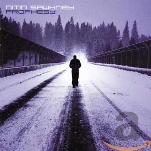 CD cover for Nitin Sawhney’s “Prophesy” featuring a snowy road and lone figure.