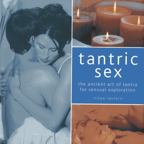 Book cover with couple embracing, candles, and title “Tantric Sex.”