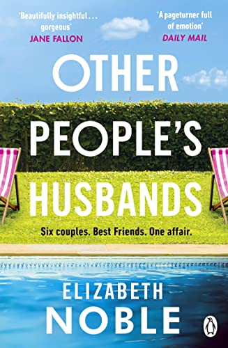 Book cover: "Other People's Husbands" with a pool and beach chairs image.