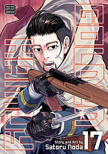 Golden Kamuy volume 17 manga cover featuring a man with a rifle.