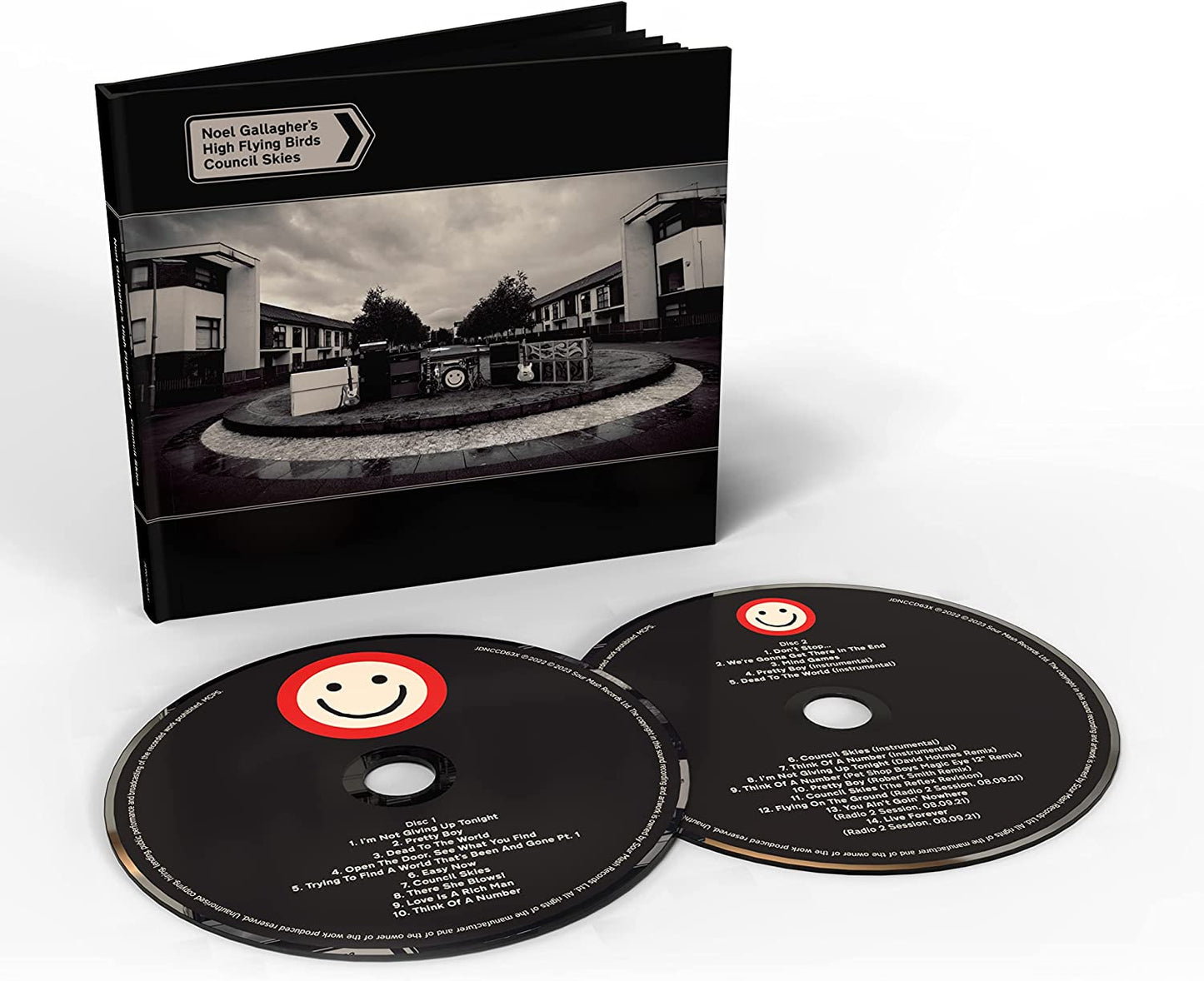 CD case for Noel Gallagher’s High Flying Birds’ “Council Skies” album.