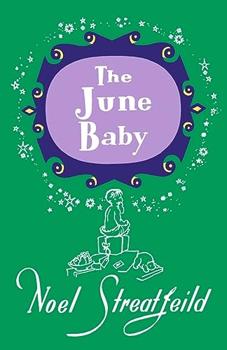 Book cover: "The June Baby" with illustration of a child and bed.