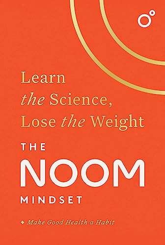 Orange book cover with "The Noom Mindset" title and circular design.