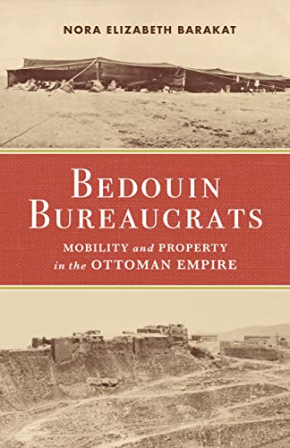 Book cover: "Bedouin Bureaucrats" with desert landscape and fortress imagery.