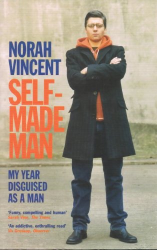 Book cover showing a person dressed as a man with arms crossed against wall.