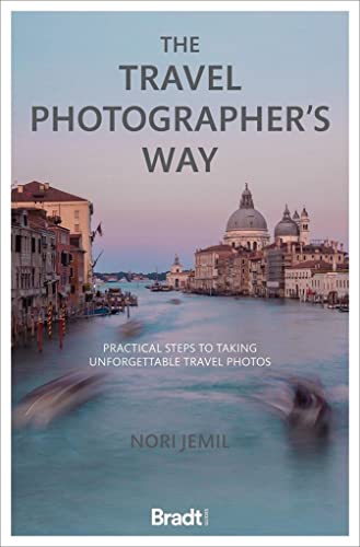 Book cover featuring Venice canals at sunset, titled "The Travel Photographer's Way.