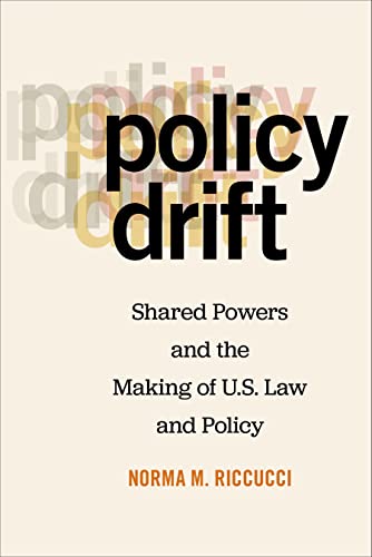 Book cover for "Policy Drift" by Norma M. Riccucci, with bold title text.
