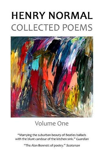 Book cover: "Collected Poems" by Henry Normal, with abstract colorful art.