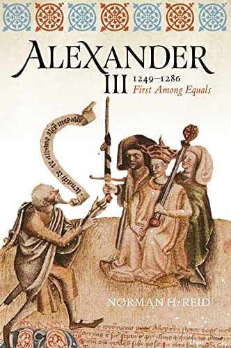 Book cover depicting a medieval scene with a crowned figure and attendants.