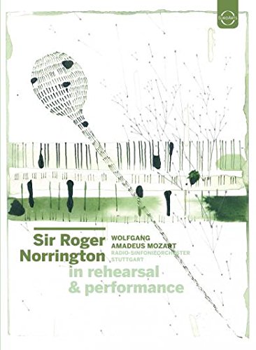 DVD cover for "Norrington: rehearsal & Perf" featuring musical notes and a baton.