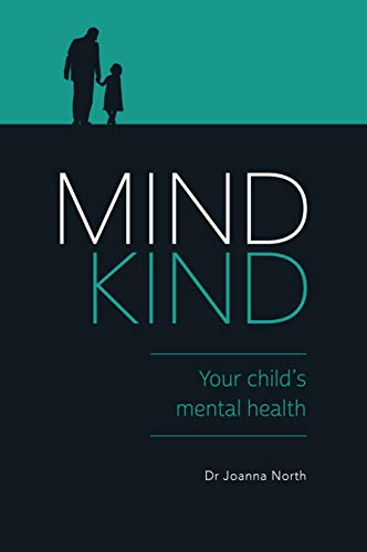 Book cover: "Mind Kind" with silhouettes of adult and child.
