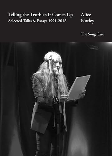 Book cover featuring Alice Notley and a woman speaking into a microphone.