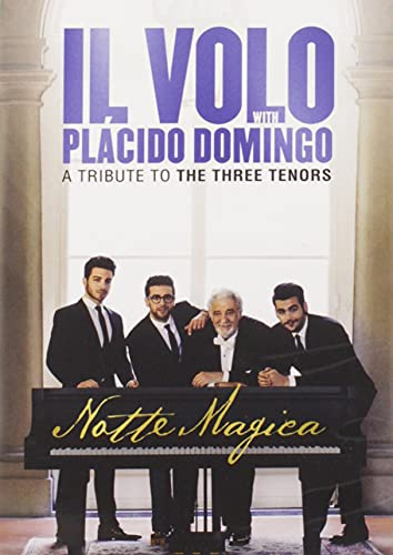 DVD cover featuring Il Volo and Placido Domingo with a piano.