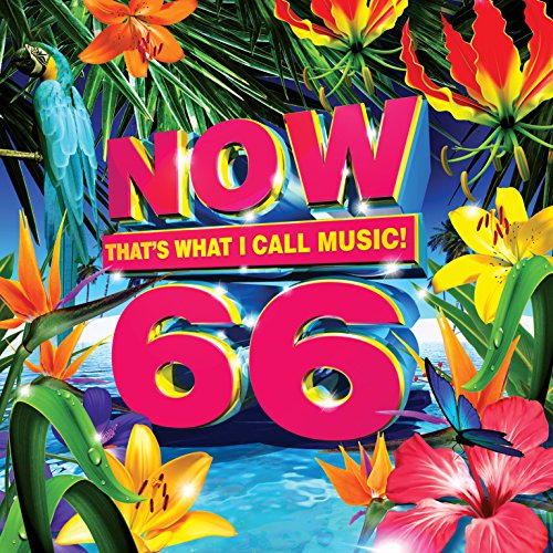 CD cover for “NOW 66” with tropical flowers and butterflies.