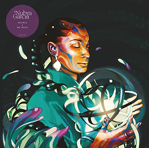 Album cover featuring a portrait of Nubya Garcia with colorful paint strokes.