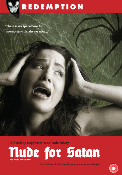 DVD cover for "Nude for Satan" featuring a distressed woman’s face.