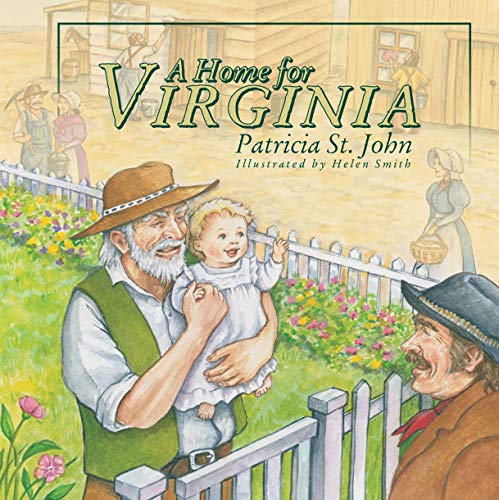 An elderly man holds a baby in front of a white picket fence.