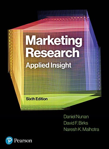 Textbook cover for "Marketing Research: Applied Insight," sixth edition.