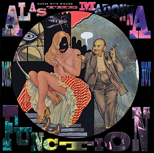Album cover: surreal collage with figures, text, and a large eye.