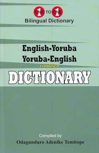Green dictionary cover with "English-Yoruba" and "Yoruba-English" titles.