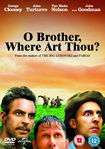 O Brother, Where Art Thou?" DVD cover with three men in a field.