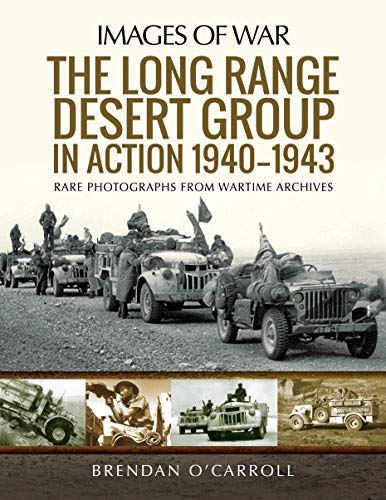 Book cover showing a convoy of military vehicles in the desert with historical photographs.