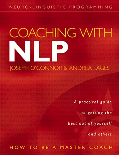 Book cover titled Coaching with NLP by Joseph O'Connor and Andrea Lages on red background.