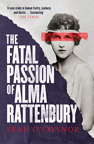 Book cover: portrait of a woman with a red band across her eyes.