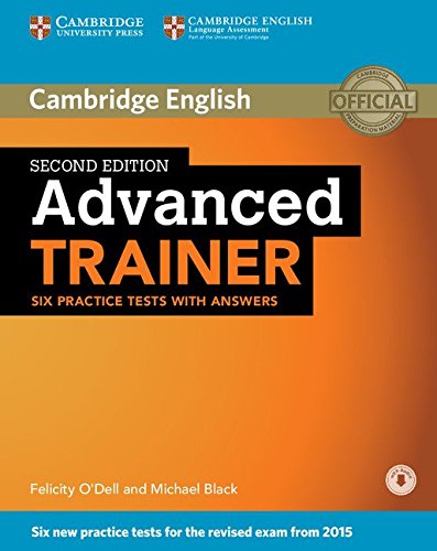 Cambridge English Advanced Trainer Second Edition practice test book cover.
