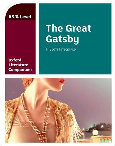 Book cover for Oxford Literature Companions: The Great Gatsby featuring a woman in pearls.