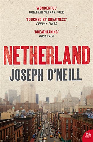 Book cover for "Netherland" by Joseph O'Neill with a city skyline.