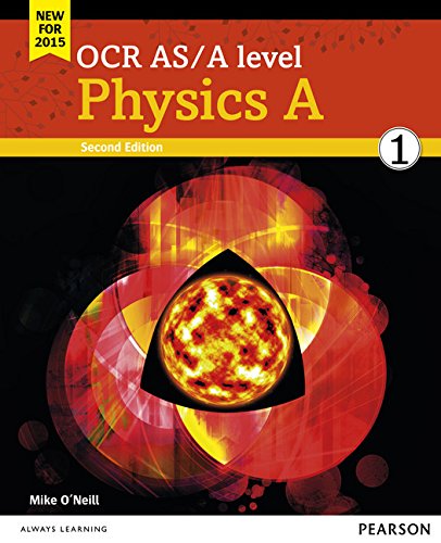OCR AS/A level Physics A Student Book 1 cover featuring a sun-like graphic.