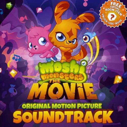 CD cover for “Moshi Monsters: The Movie” soundtrack featuring colorful monster characters.