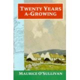 Book cover with title Twenty Years A-Growing and illustration of rural cottages.