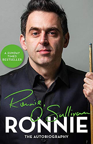 Book cover featuring portrait of snooker player Ronnie O’Sullivan.
