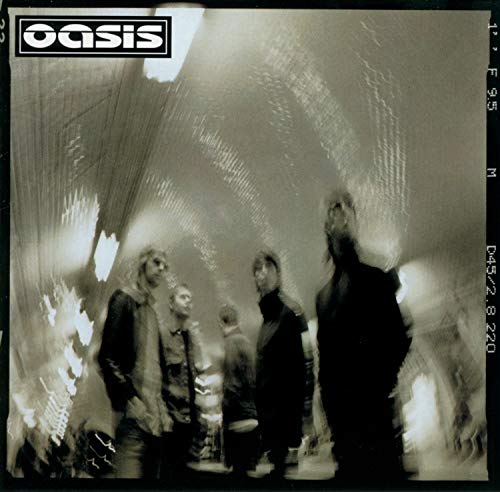 Oasis “Heathen Chemistry” CD cover: blurry band photo, grayscale.