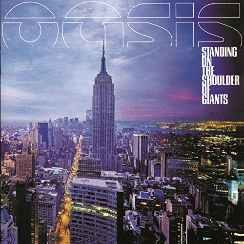 Oasis album cover featuring a nighttime aerial view of New York City.
